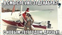 в смысле уже 31 декабря?! с новым 2017 годом, друзья!