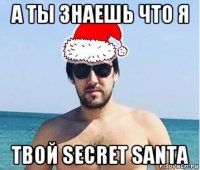 а ты знаешь что я твой secret santa