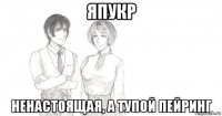 япукр ненастоящая, а тупой пейринг