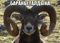 бараны талдыка 