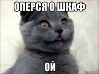 оперся о шкаф ой