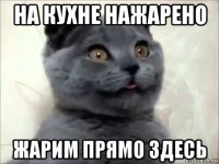 на кухне нажарено жарим прямо здесь