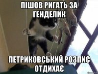 пішов ригать за генделик петриковський розпис отдихає