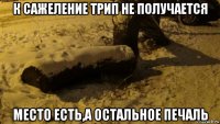 к сажеление трип не получается место есть,а остальное печаль