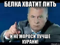 белка хватит пить и не мороси лучше курани!