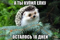 а ты купил елку осталось 18 дней