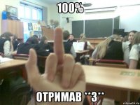100% отримав **з**