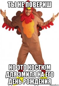 ты не повериш но это костюм для эмиля на его день рождения