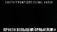 сфотографировал логику князя просто вспышка сработала