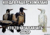 когда в рашерском клане кто-то начал качать забор