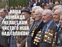 Наша команда желает Вам чистого неба над головой! 