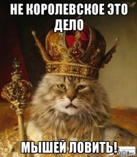 не королевское это дело мышей ловить!
