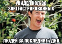 увидел кол-во зарегистрированных людей за последние 2дня