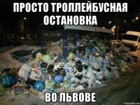 просто троллейбусная остановка во львове