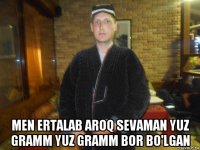  men ertalab aroq sevaman yuz gramm yuz gramm bor bo'lgan