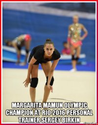 margarita mamun olympic champion at rio 2016 personal trainer sergey birkin