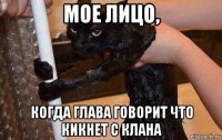 мое лицо, когда глава говорит что кикнет с клана
