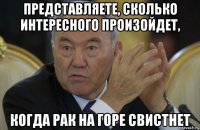 представляете, сколько интересного произойдет, когда рак на горе свистнет