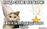 когда скажет кот борис вжух и ты всё забудешь про ведьм