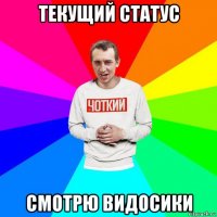 текущий статус смотрю видосики