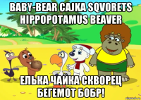 baby-bear cajka sqvorets hippopotamus beaver елька чайка скворец бегемот бобр!