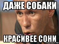 даже собаки красивее сони