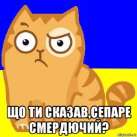  що ти сказав,сепаре смердючий?