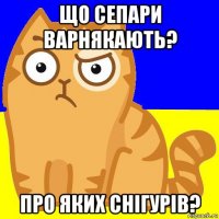 що сепари варнякають? про яких снігурів?