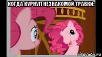 когда курнул незнакомой травки: 