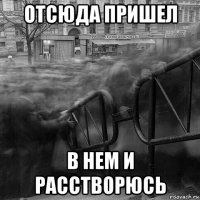 отсюда пришел в нем и расстворюсь