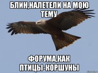 блин,налетели на мою тему форума,как птицы-коршуны
