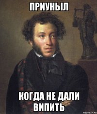 приуныл когда не дали випить