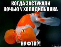 когда застукали ночью у холодильника ну фто?!