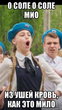 о соле о соле мио из ушей кровь, как это мило