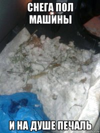 снега пол машины и на душе печаль