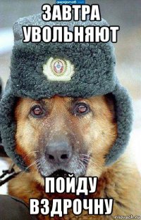 завтра увольняют пойду вздрочну