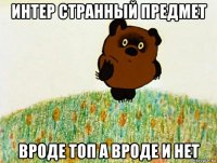 интер странный предмет вроде топ а вроде и нет