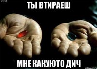 ты втираеш мне какуюто дич