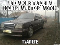 членасосы талдыка ездить научитесь на этом туалете