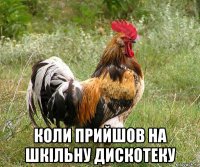  коли прийшов на шкільну дискотеку