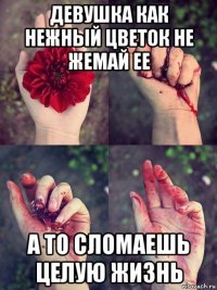 девушка как нежный цветок не жемай ее а то сломаешь целую жизнь