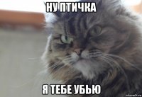 ну птичка я тебе убью