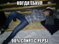 когда ёбнул 90% спирт с pepsi