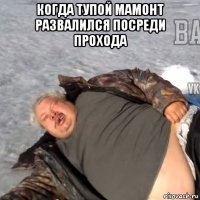 когда тупой мамонт развалился посреди прохода 