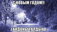 с новым годом!! гандоны талдыка