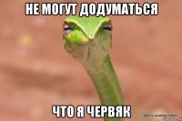 не могут додуматься что я червяк
