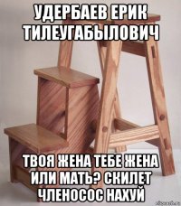 удербаев ерик тилеугабылович твоя жена тебе жена или мать? скилет членосос нахуй