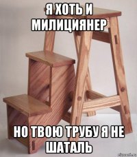 я хоть и милициянер но твою трубу я не шаталь