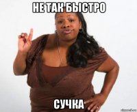 не так быстро сучка
