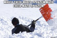 много снега-много проблем,мало снега-мало проблем. 